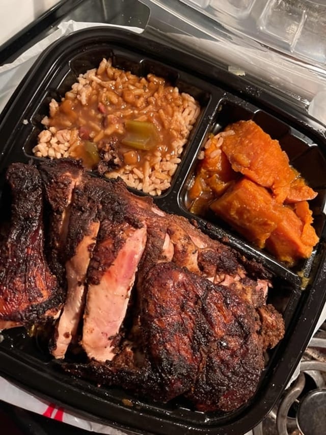 Mixed Jerk Chicken Dinner.